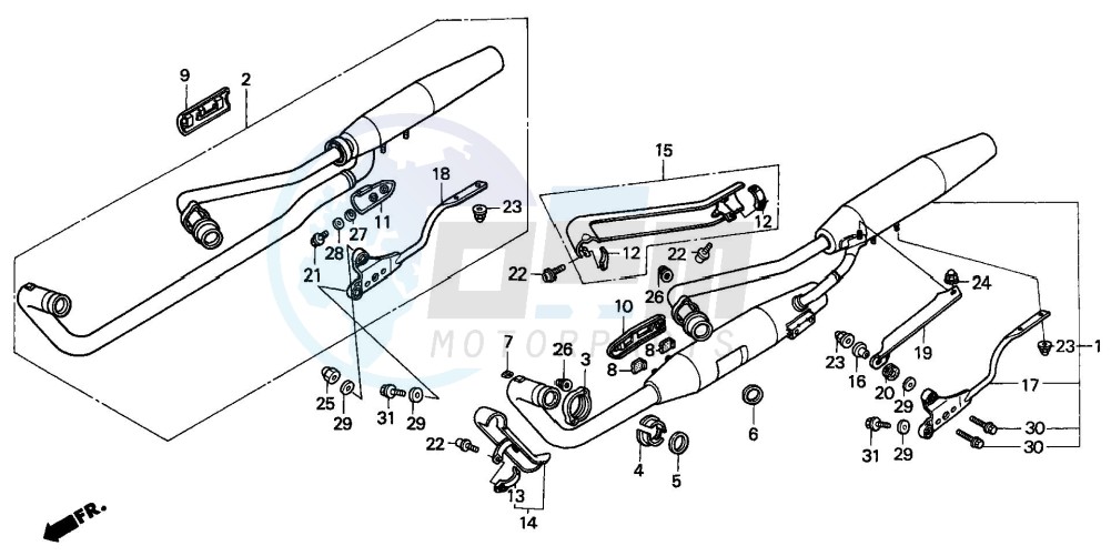 EXHAUST MUFFLER blueprint