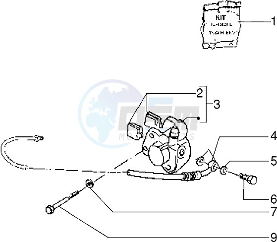 Front brake cylinder-Brake caliper image