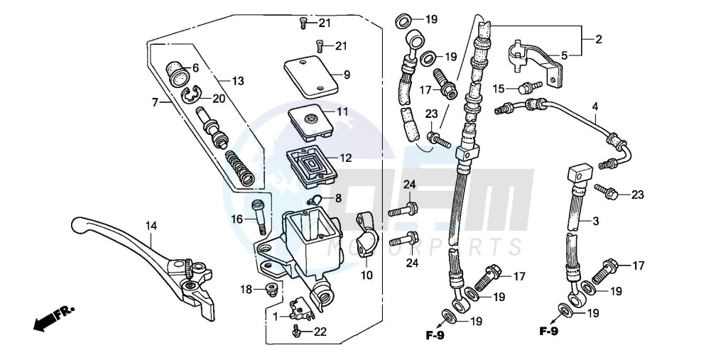 FR. BRAKE MASTER CYLINDER (CB600F22) image