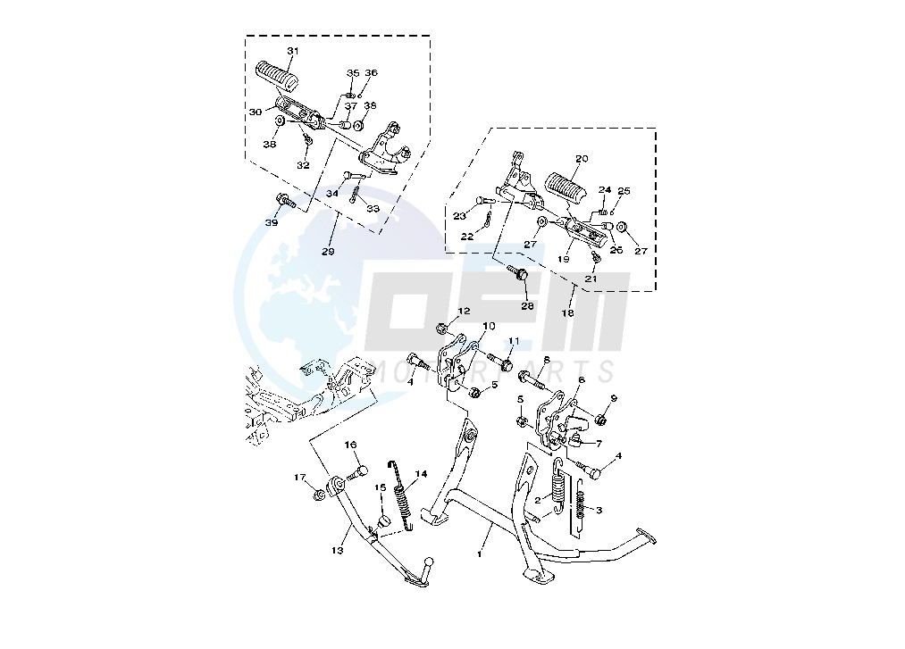 STAND- FOOTREST blueprint