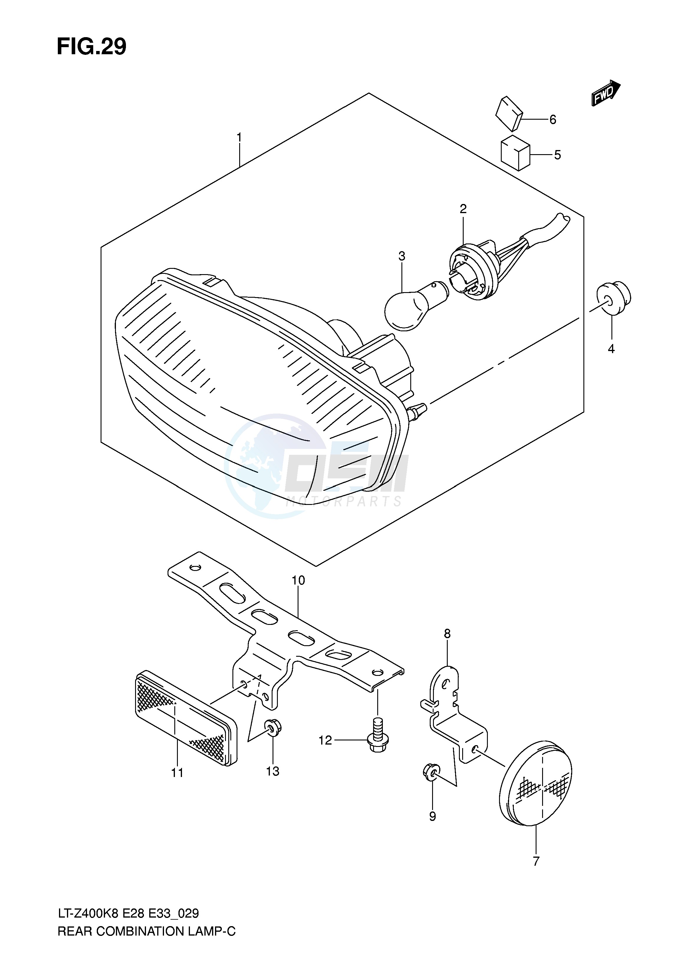 REAR COMBINATION (E28) image