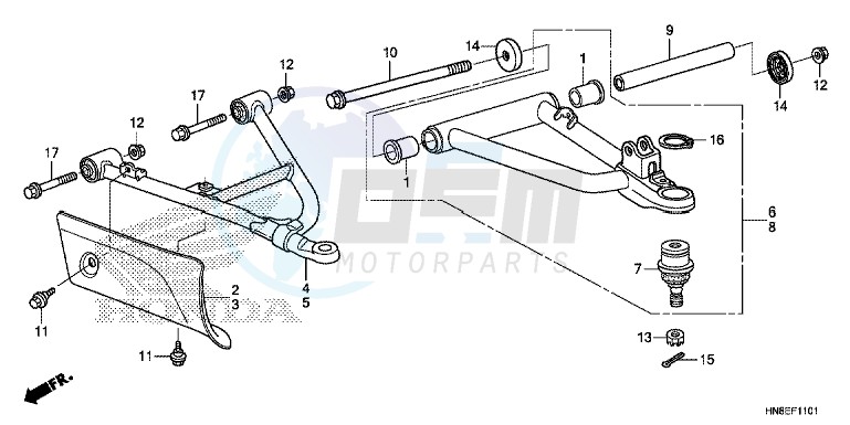 FRONT ARM ( TRX680FAF,G) blueprint