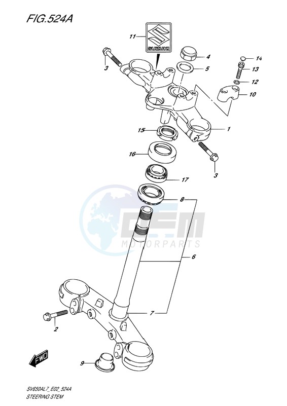 STEERING STEM blueprint