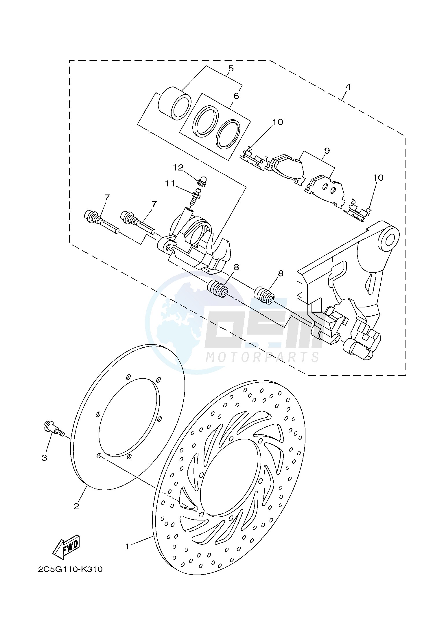 REAR BRAKE CALIPER image