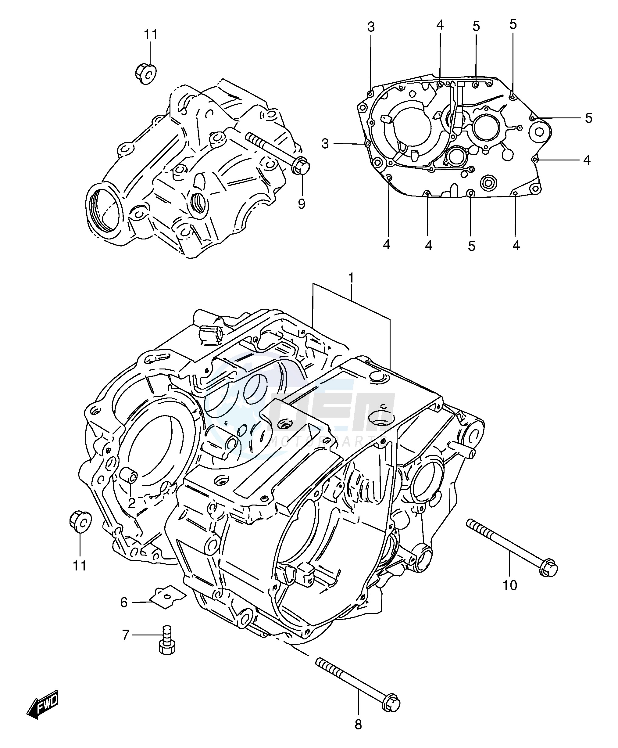 CRANKCASE (GS125D,GS125UR) image