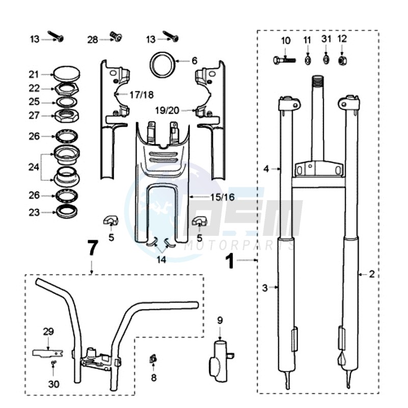 FORKS AND STEERING blueprint
