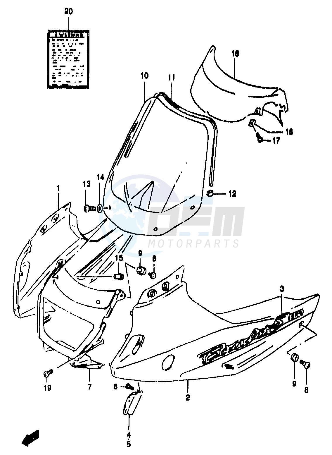 COWLING BODY (GSF1200SY SAY) blueprint