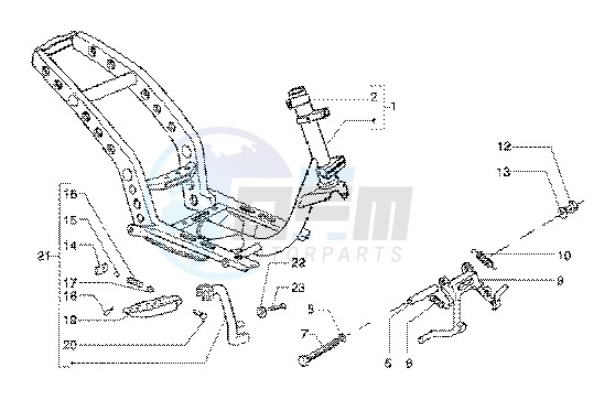 Chassis - Central stand blueprint