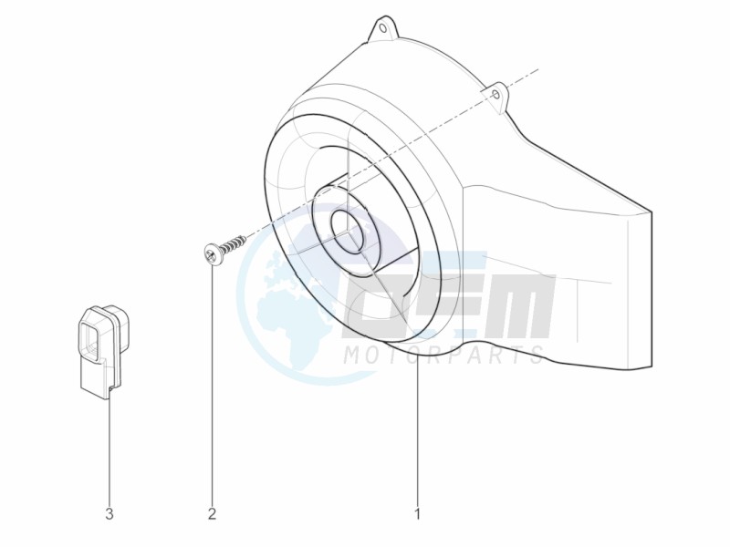 Flywheel magneto cover - Oil filter image