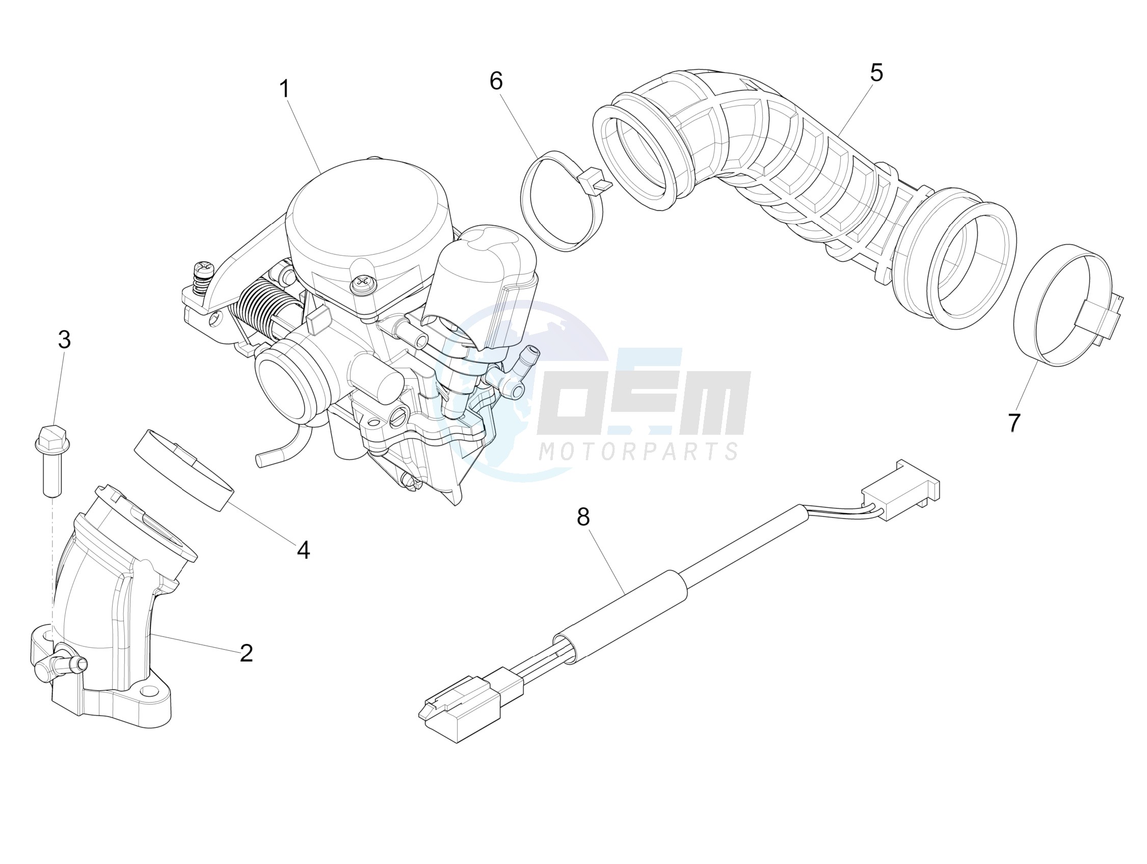 Carburettor assembly - Union pipe image