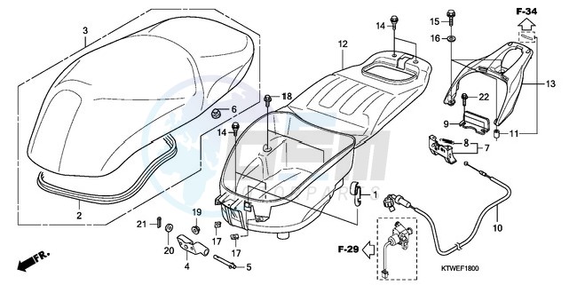 SEAT/LUGGAGE BOX blueprint