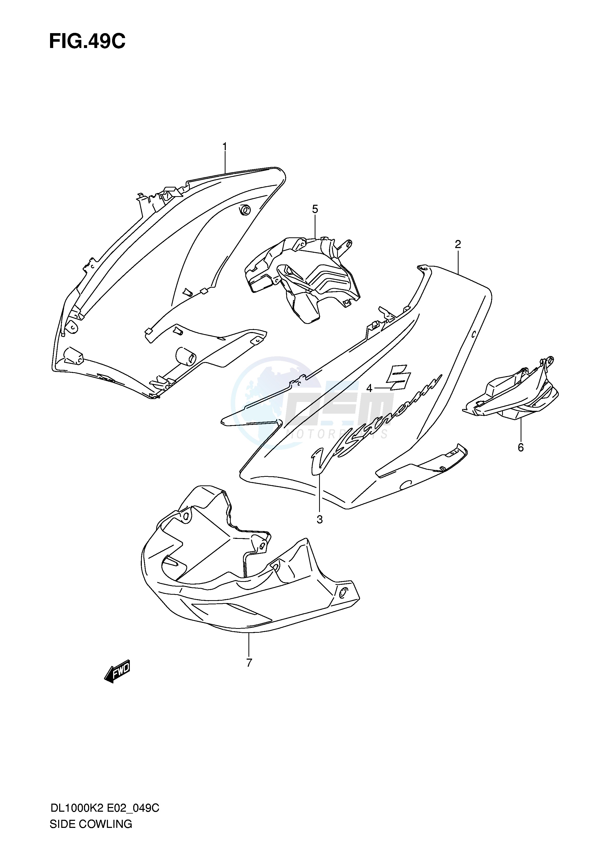SIDE COWLING (MODEL K6) blueprint