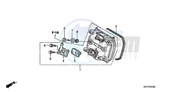 FRONT CYLINDER HEAD COVER blueprint