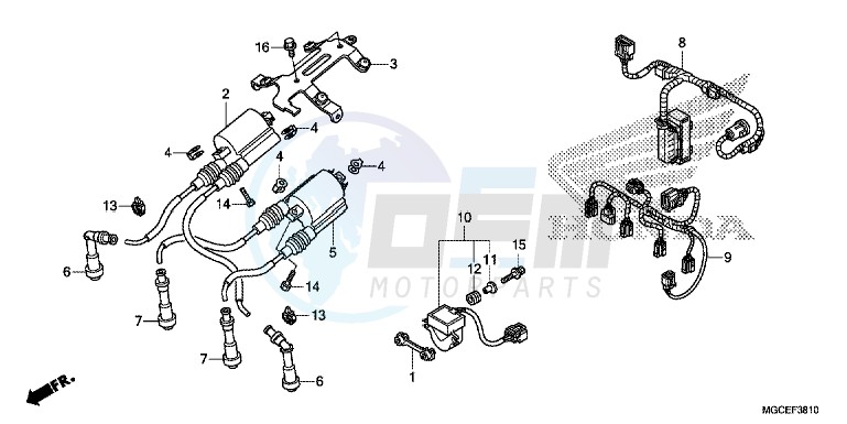 SUB HARNESS/IGNITION COIL blueprint