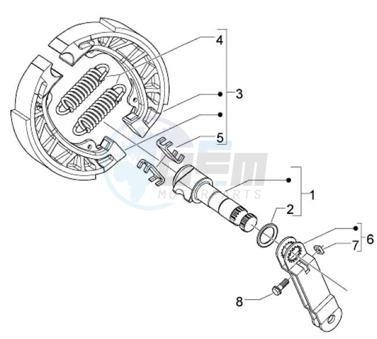 Rear brake shoe (Positions) blueprint