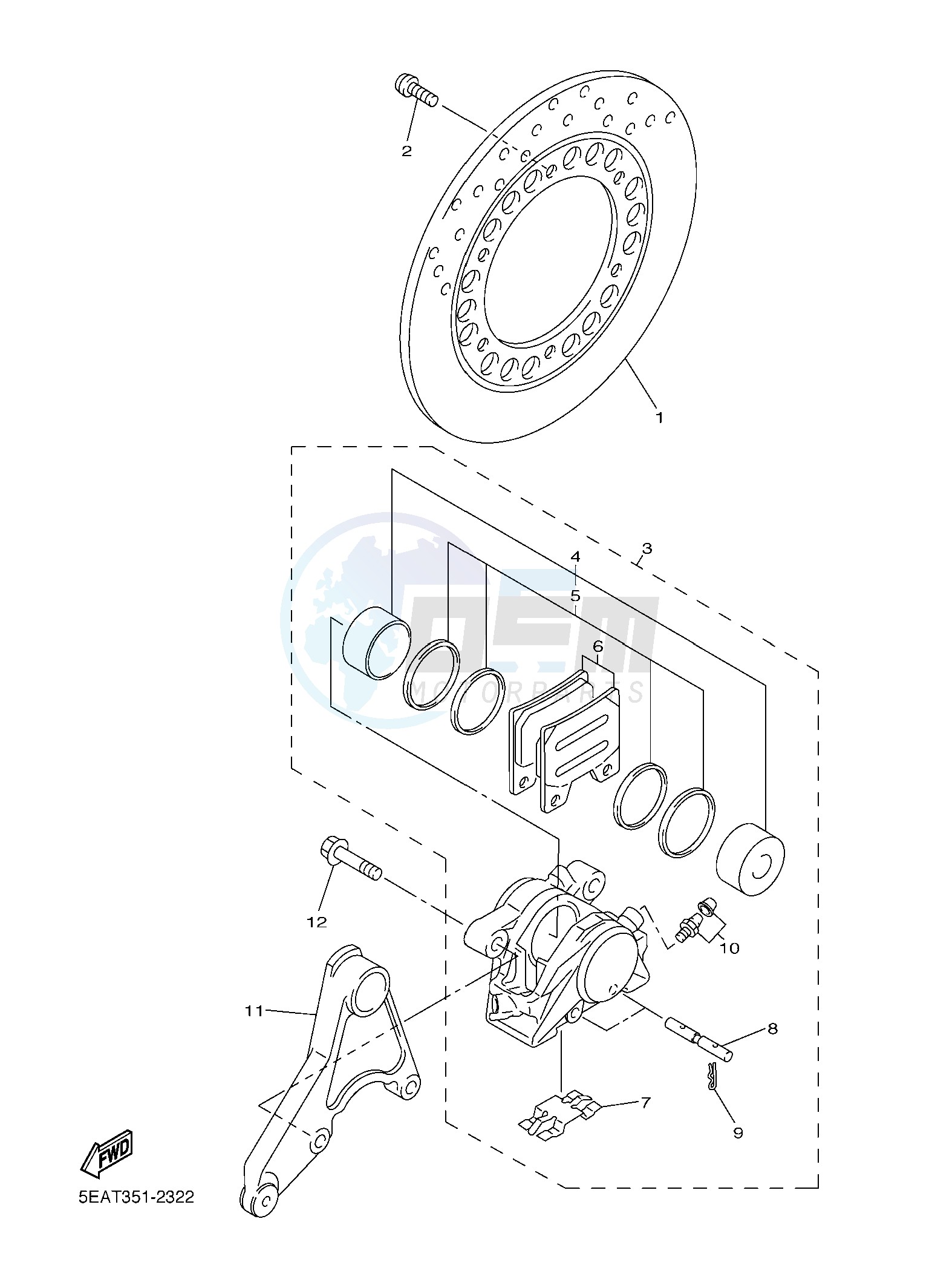 REAR BRAKE CALIPER image