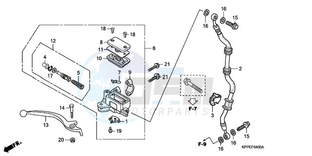 FR. BRAKE MASTER CYLINDER image