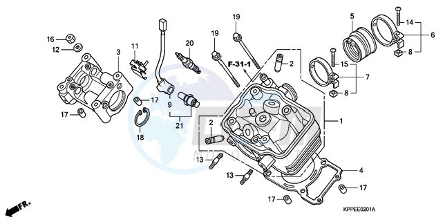 CYLINDER HEAD (CBR125RW7/RW9/RWA) image