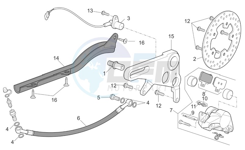 Rear brake caliper image