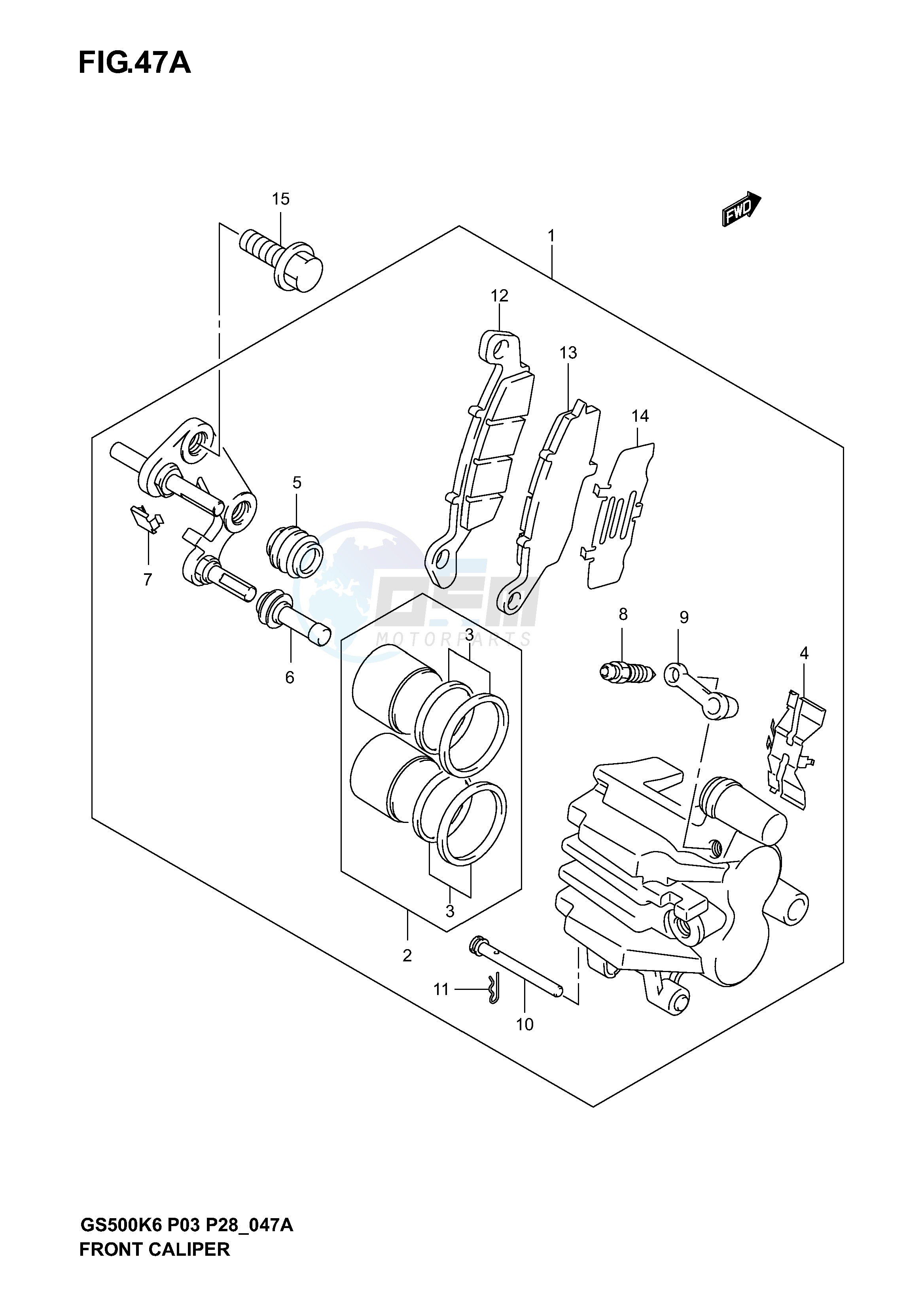 FRONT CALIPER (MODEL K4 K5 K6) image