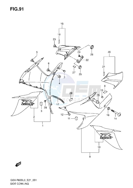 SIDE COWLING L3 ( AGQ ) blueprint