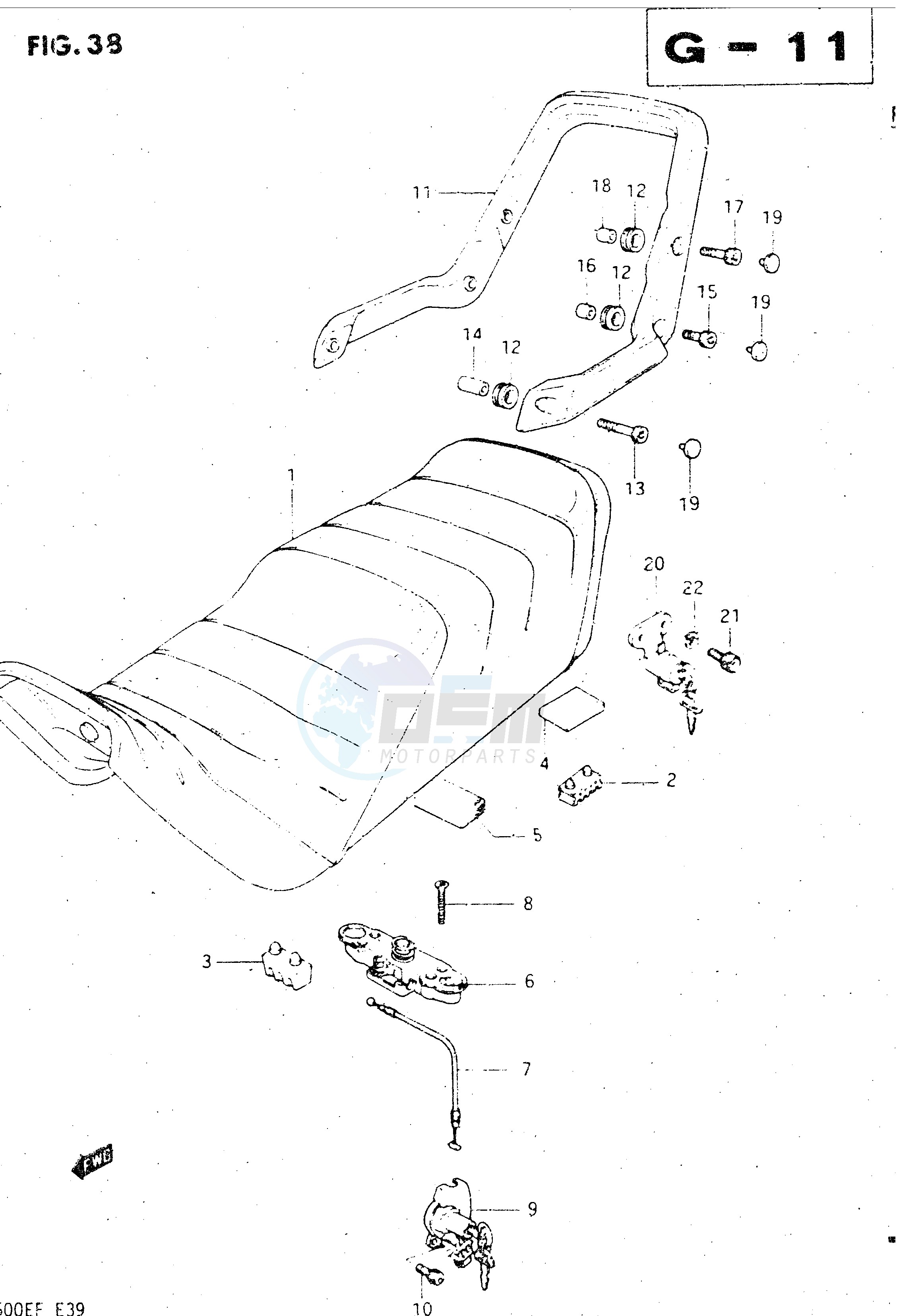 SEAT (MODEL E) blueprint