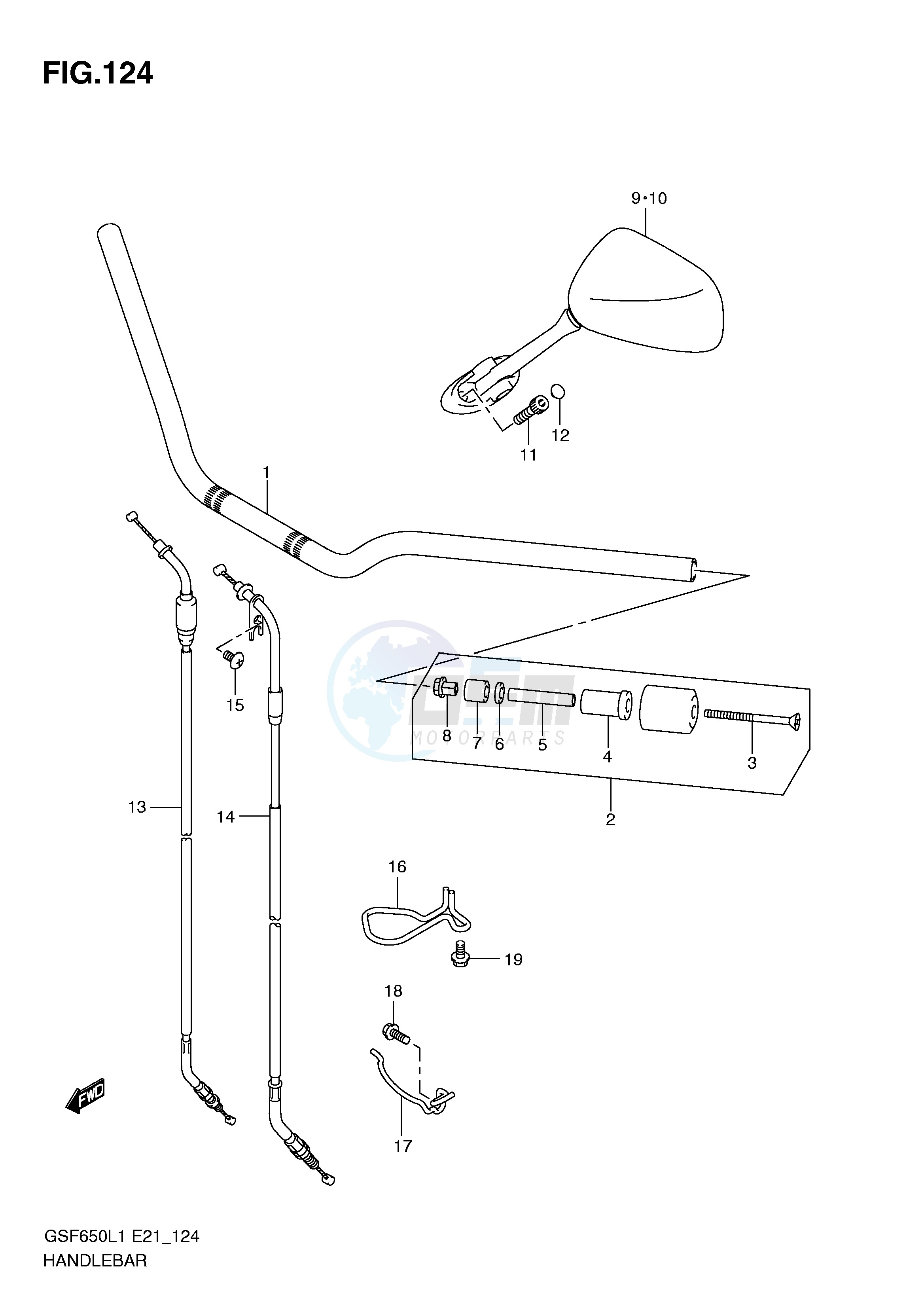 HANDLEBAR (GSF650SUL1 E21) image