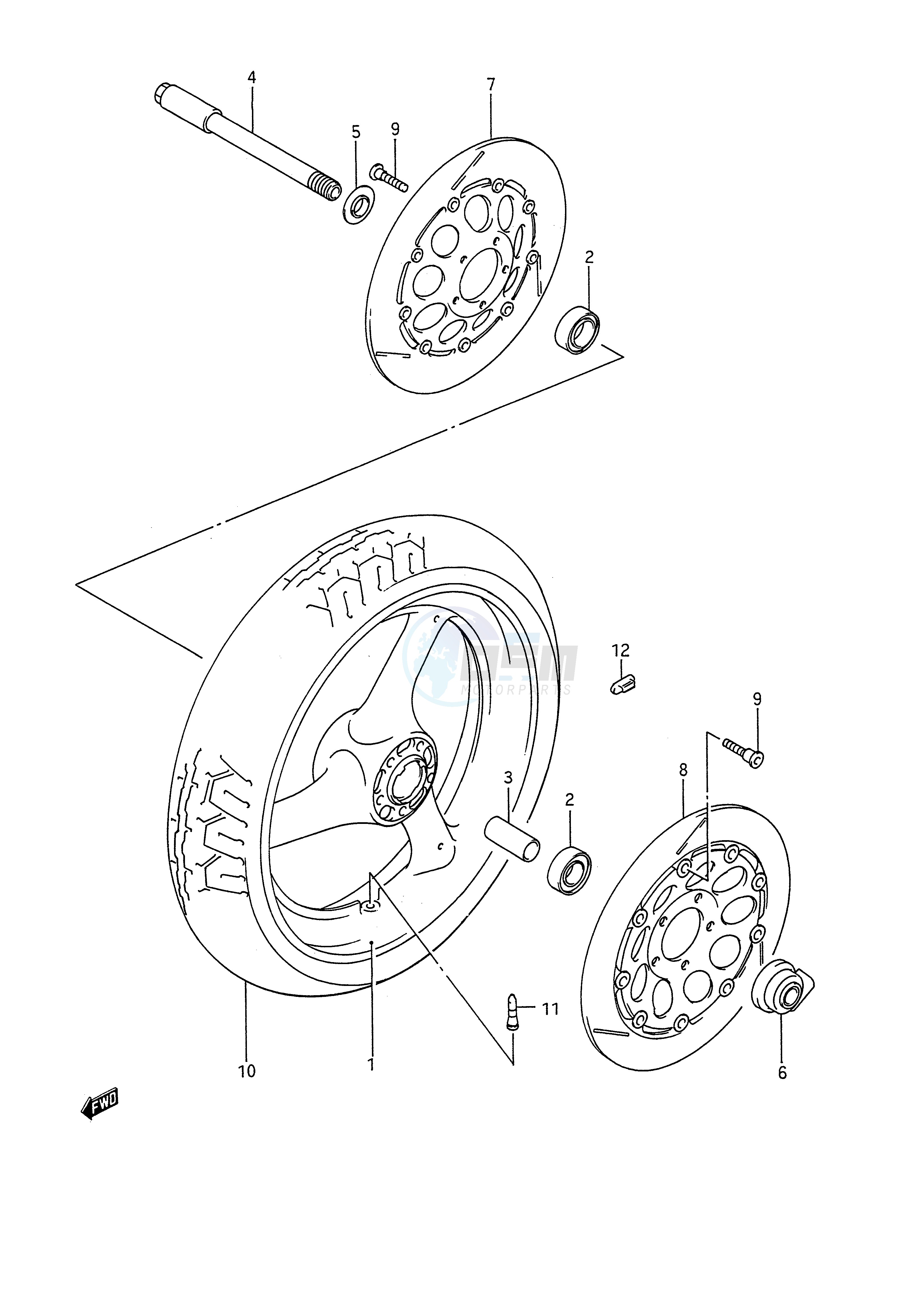 FRONT WHEEL blueprint