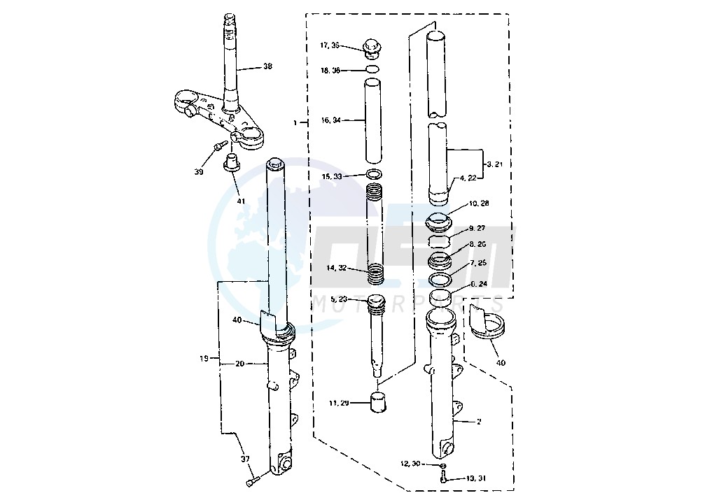 FRONT FORK blueprint