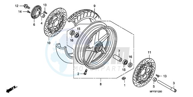 FRONT WHEEL blueprint