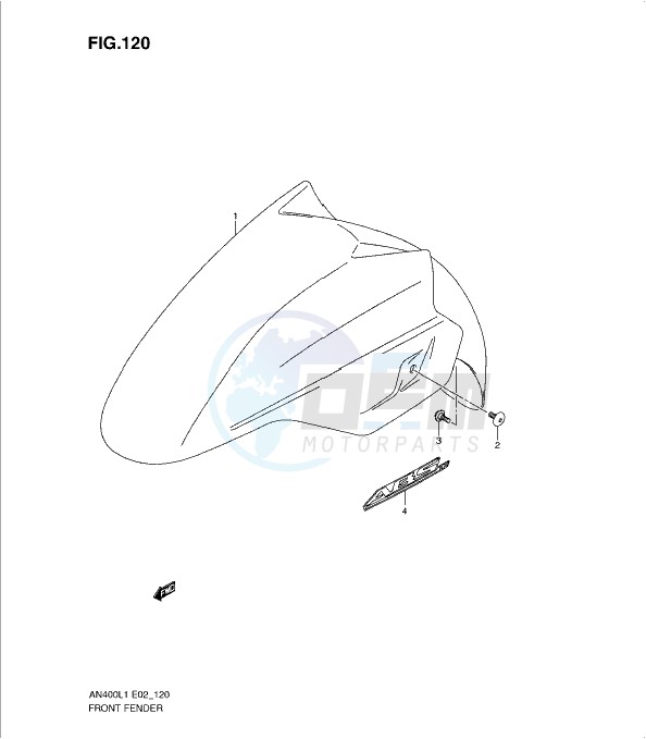 FRONT FENDER (AN400AL1 E24) blueprint