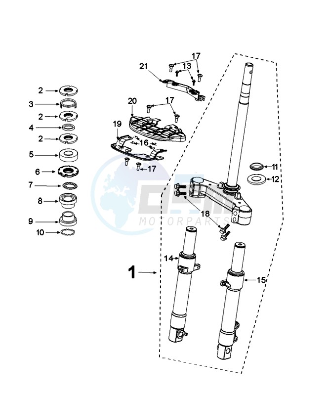FORKS AND STEERING blueprint