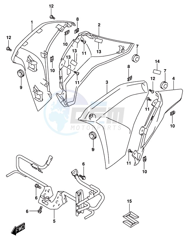 SIDE COWLING blueprint