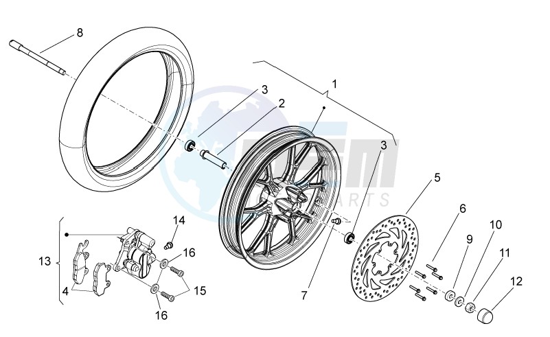 Front wheel II blueprint
