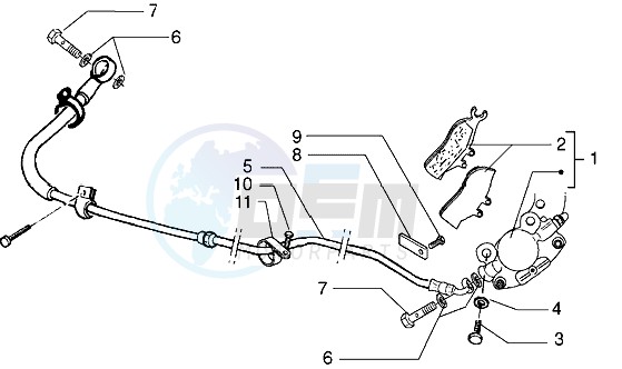 Rear brake piping-Rear breke c blueprint