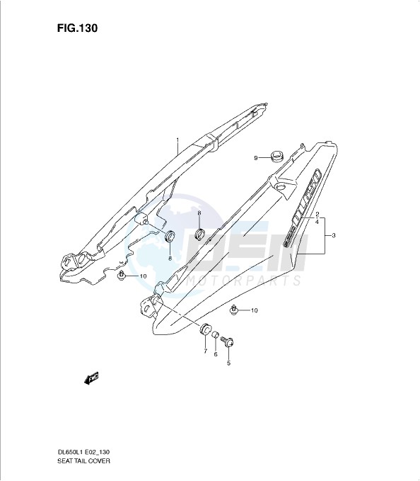 SEAT TAIL COVER blueprint