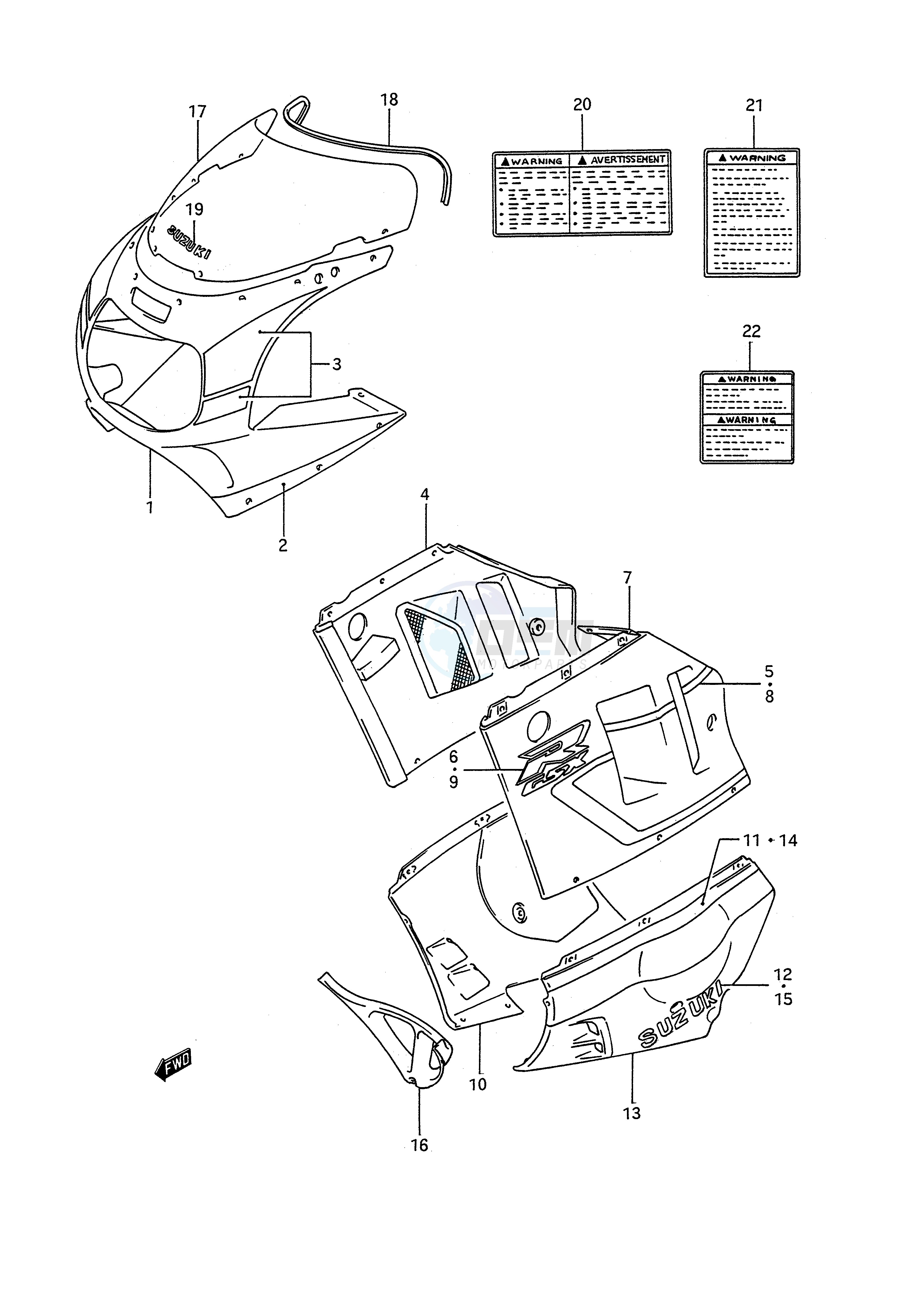 COWLING BODY (MODEL M 3SL) blueprint