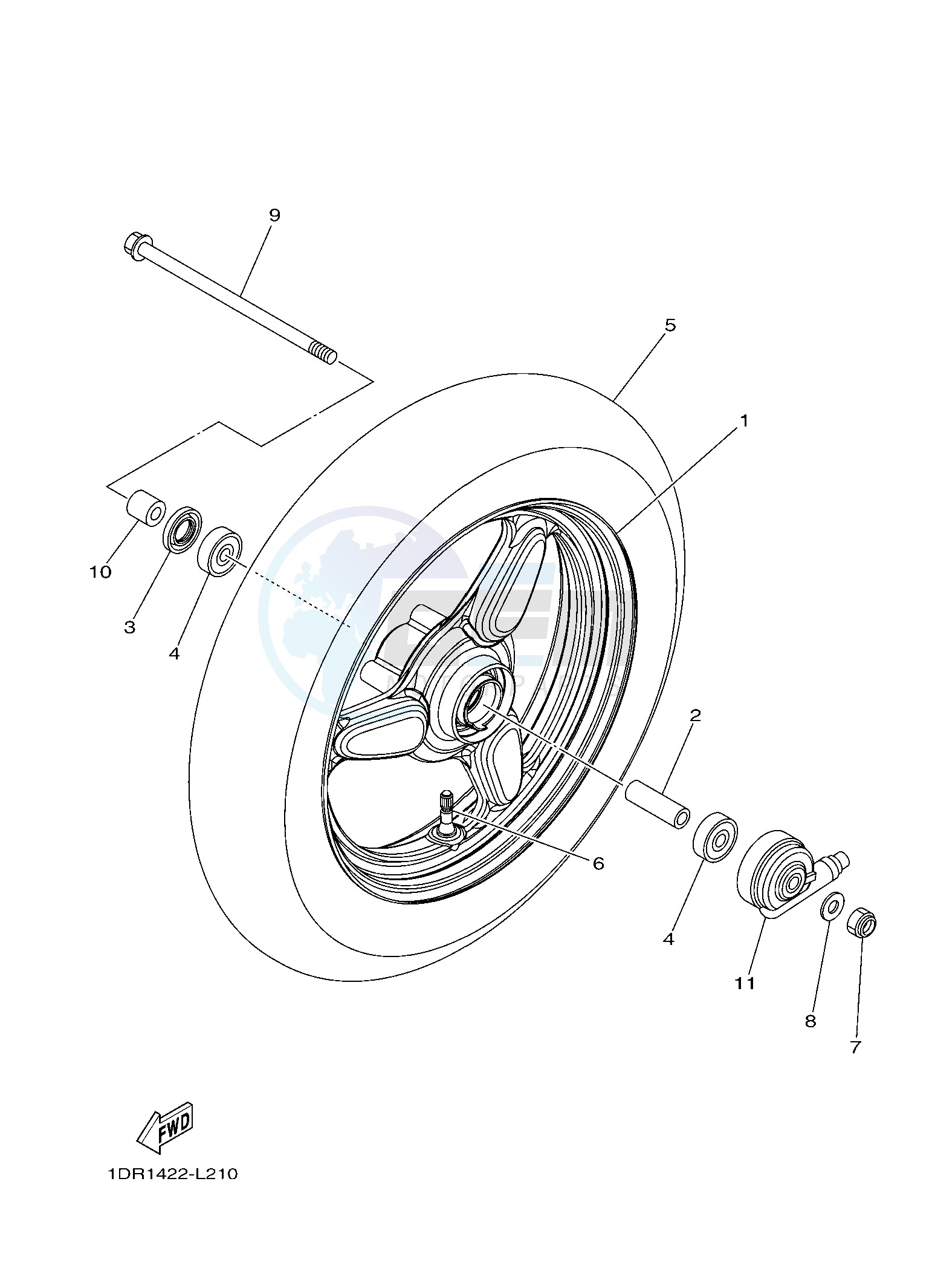 FRONT WHEEL FOR CAST WHEEL image
