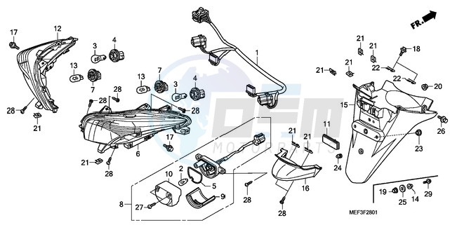 TAILLIGHT/REAR FENDER (FJ S400D9/FJS400A) blueprint