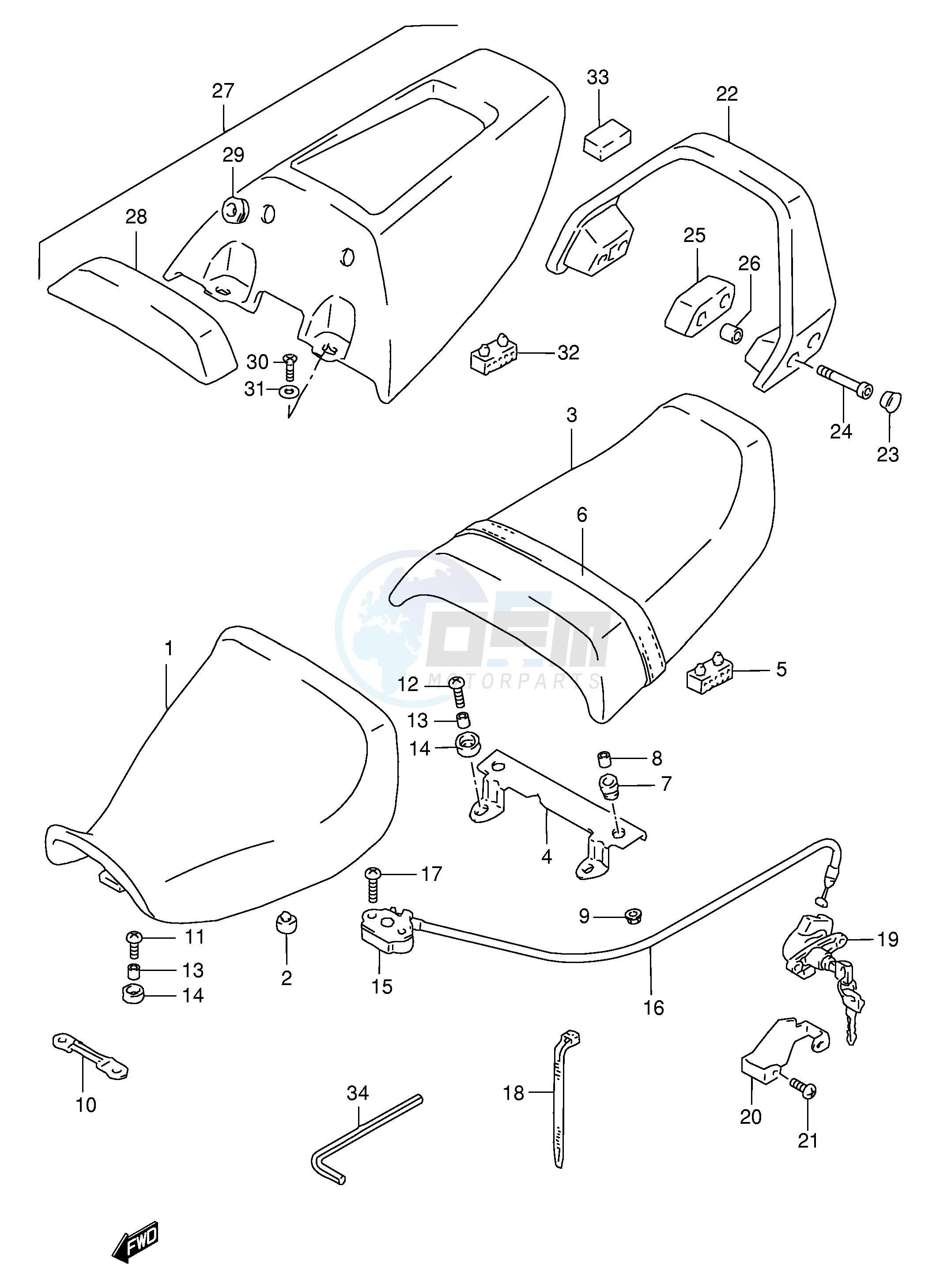 SEAT (MODEL P) blueprint
