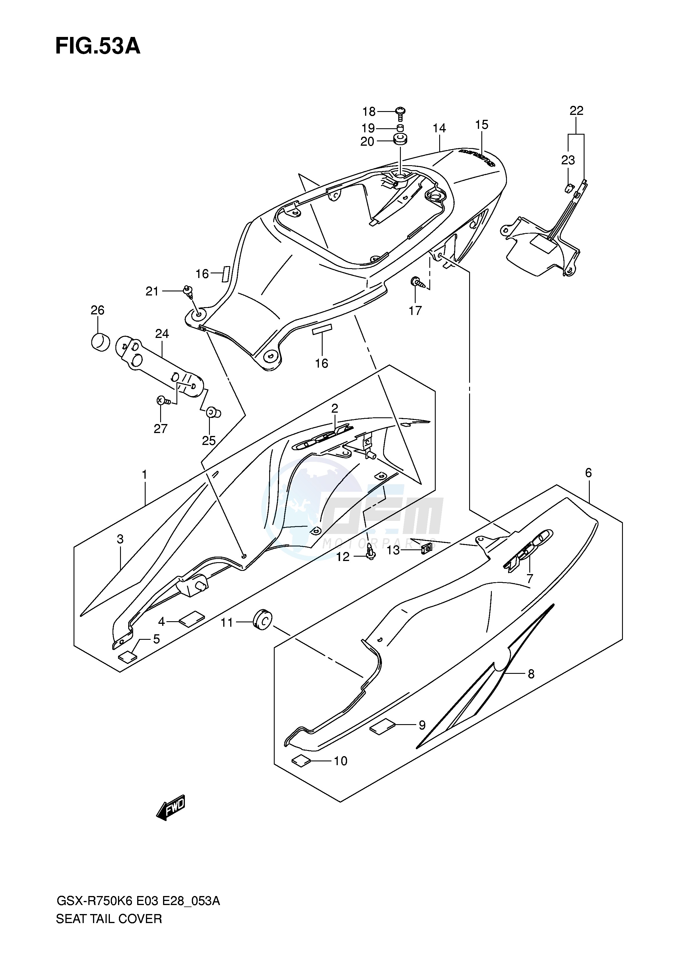 SEAT TAIL COVER (MODEL K7) image