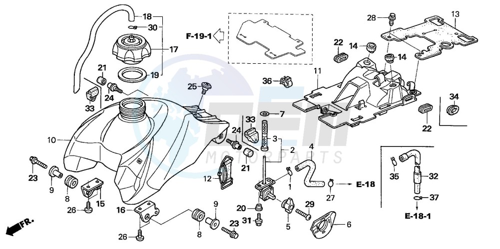 FUEL TANK (TRX450R4,5,6,7/ER6,7) image