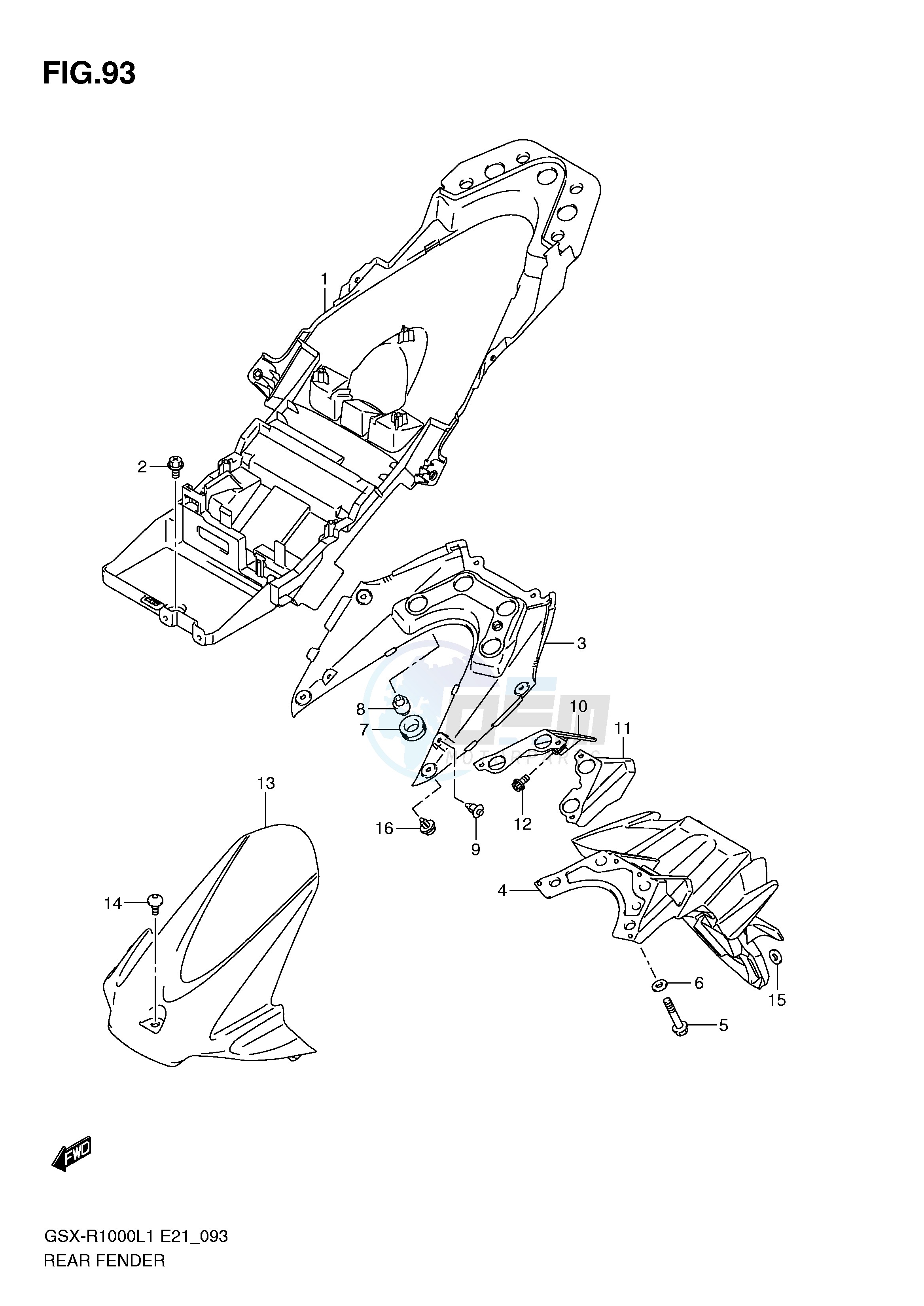 REAR FENDER (GSX-R1000UFL1 E21) blueprint