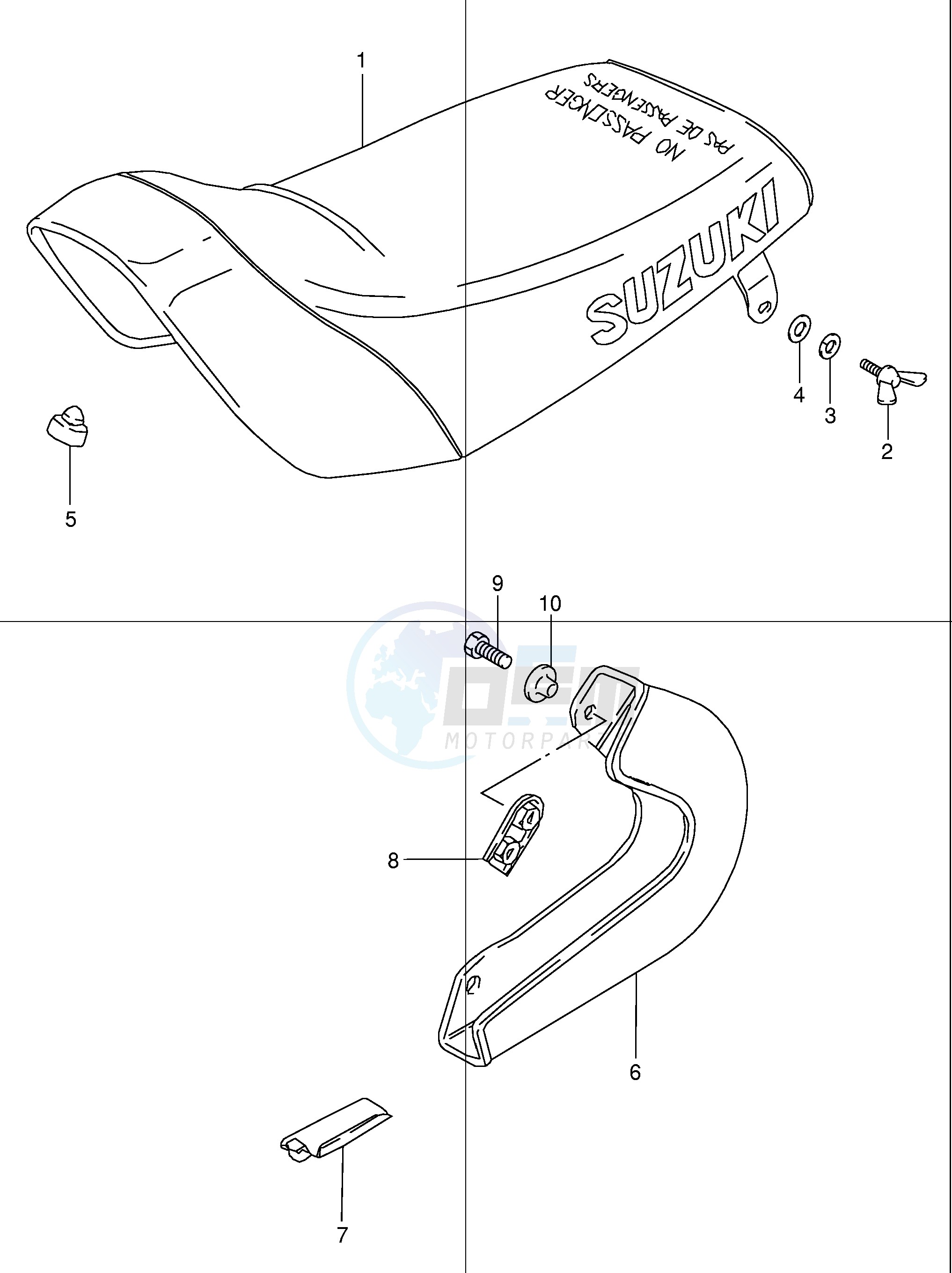 SEAT - CHAIN CASE (MODEL K1 K2) blueprint