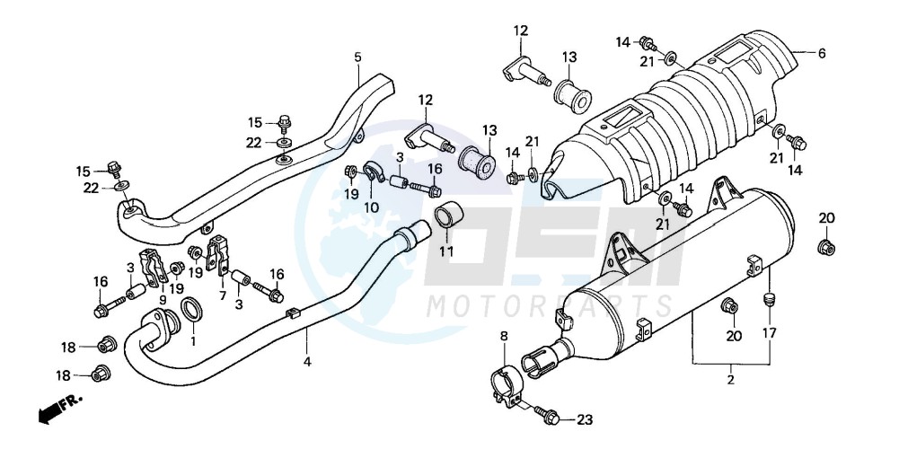 EXHAUST MUFFLER blueprint