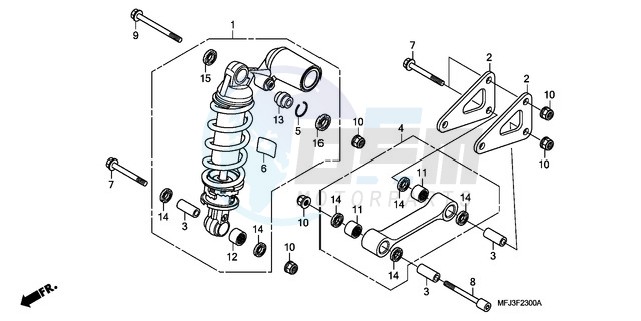 REAR CUSHION (CBR600RR) image