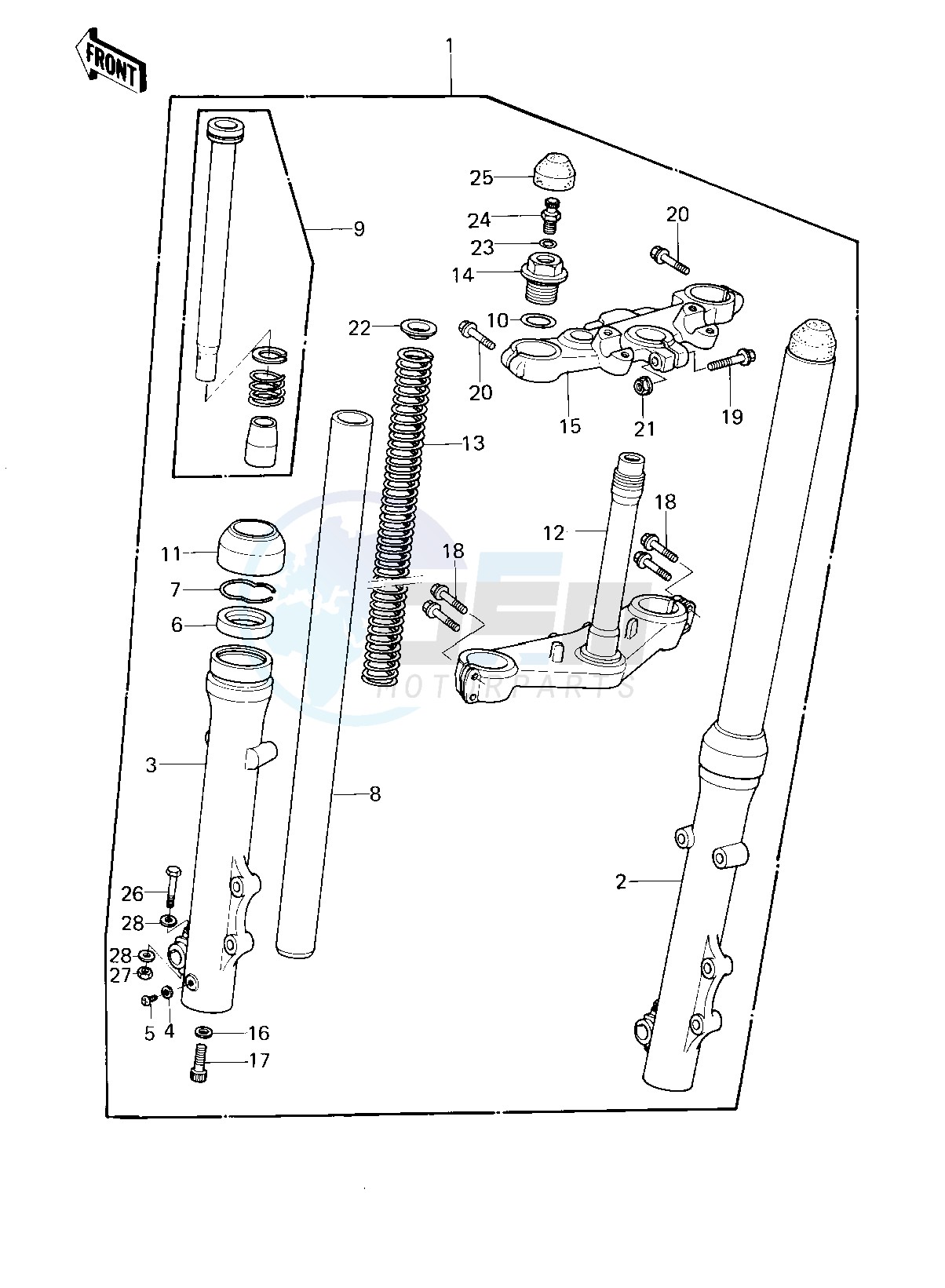 FRONT FORK blueprint