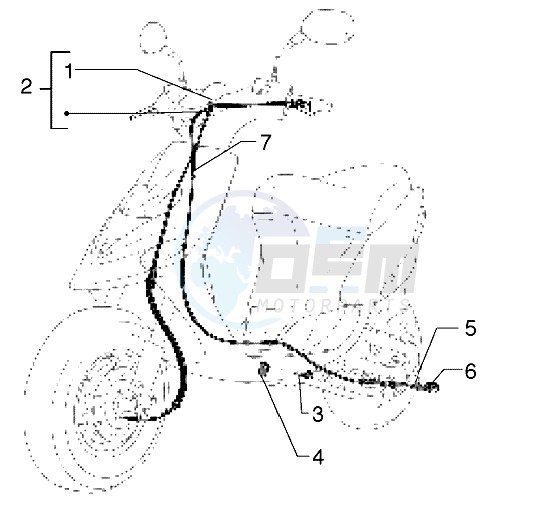 Transmissions rear brake-speedometr (kms) blueprint