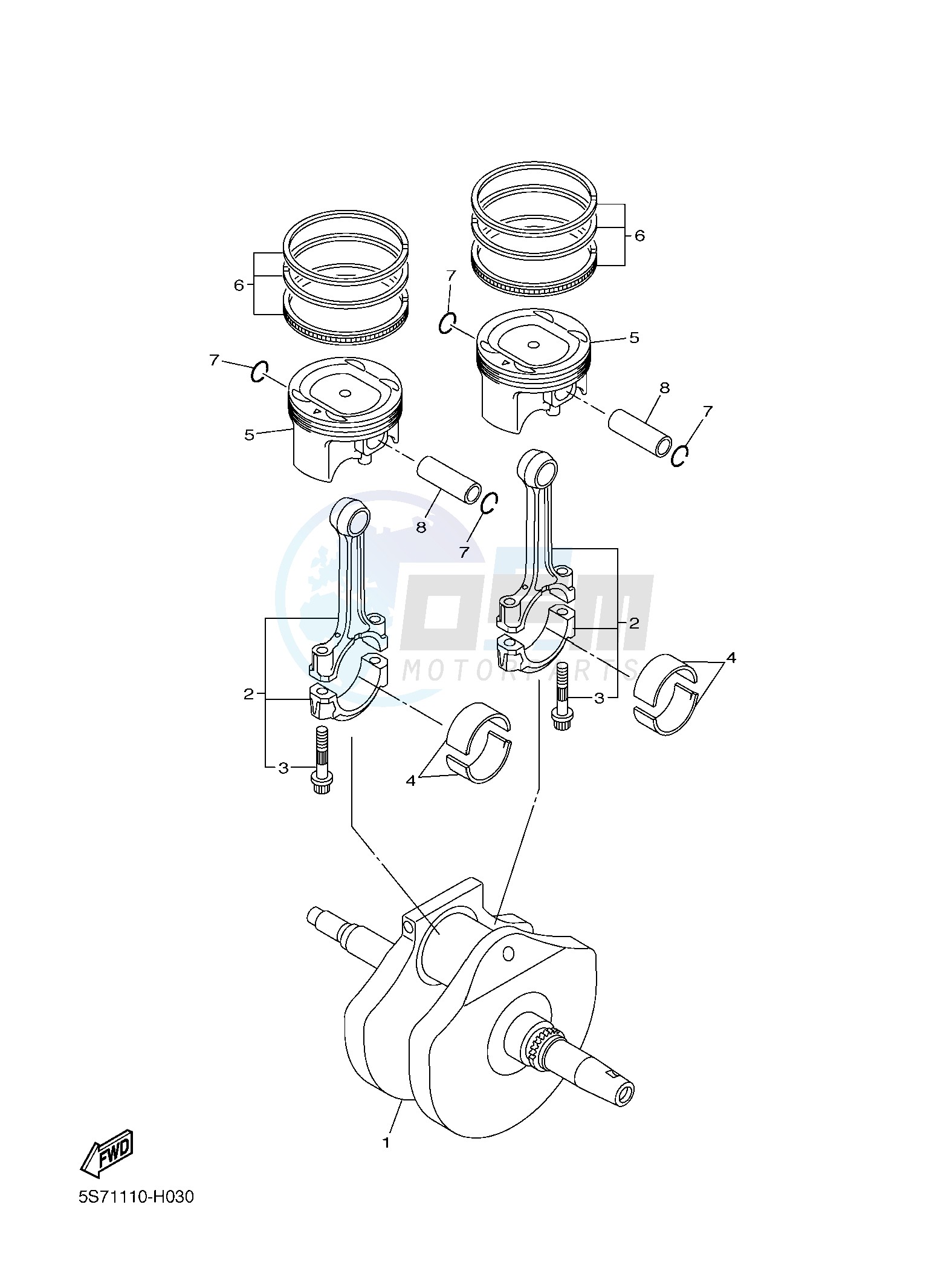 CRANKSHAFT & PISTON image