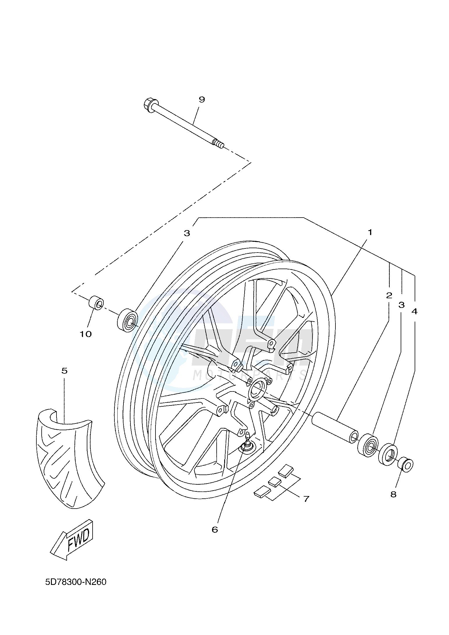 FRONT WHEEL blueprint